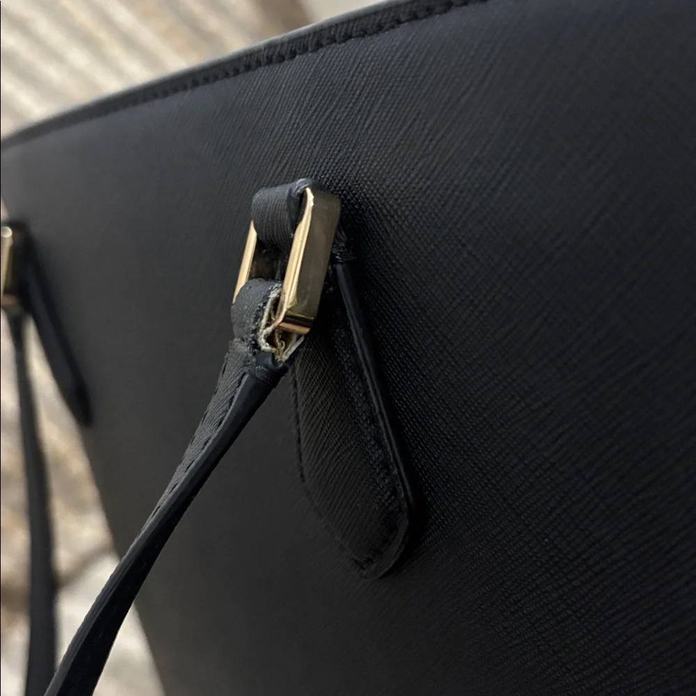 Tory‎ Burch Large Robinson Black Leather Tote Shoulder Bag